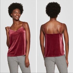 A New Day maroon velvet tank top